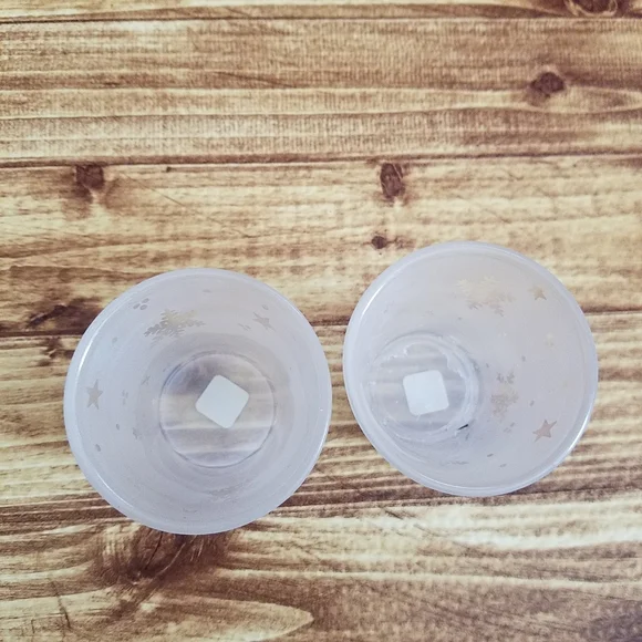 PartyLite Frosted Glass Snowflake Candle Holders Set Of Two Snowy Nights P7278 - Picture 4 of 8